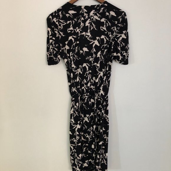 French Connection - Cowl Neck Black and White Dress - Picture 3 of 4